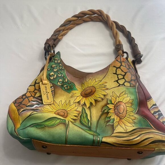 Anuschka Multicolor Sunflower Shoulder Bag - Picture 16 of 16